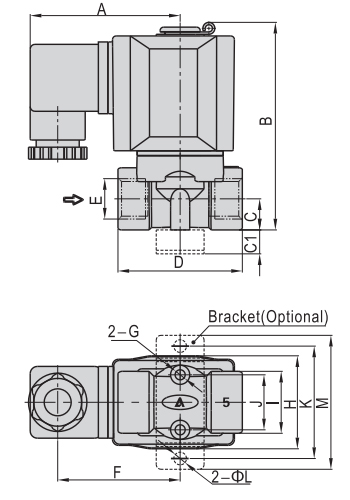 Dimensions AirTAC - Solenoid Valve 2W Series Dimensions AirTAC - Solenoid Valve 2W Series