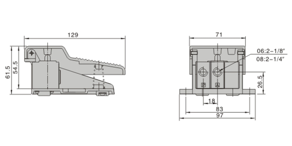 AirTAC 3F-3FM series Dimensions
