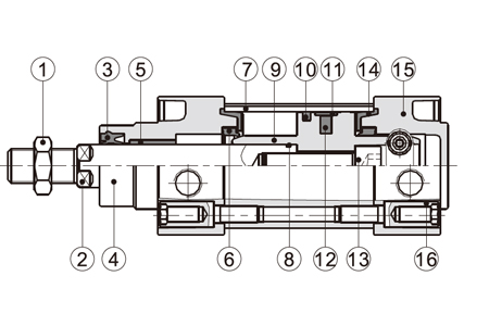 Inner AirTAC Air Cylinder - SAI series