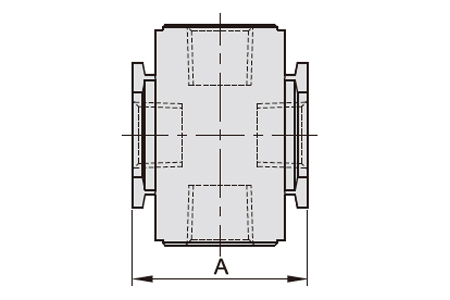 Dimensions AirTAC - ตัวแยกทางลม GA Series
